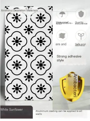 PVC Imitation Marble Floor Stickers for Home Decor (1pc)