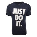 Camiseta Nike para Hombres con Logo Grande 'Just Do It' (Azul Marino Pequeña)