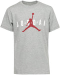 Nike Air Jordan Big Boys (8-20) Short-Sleeve Jumpman T-Shirt Jordan (Grey/White/Red Jumpman Medium)