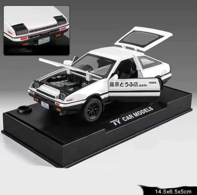 Modelo 86 Drift Clásico 1:32 Edición Retro JDM – Auto Deportivo Coleccionable con Base de Exhibición
