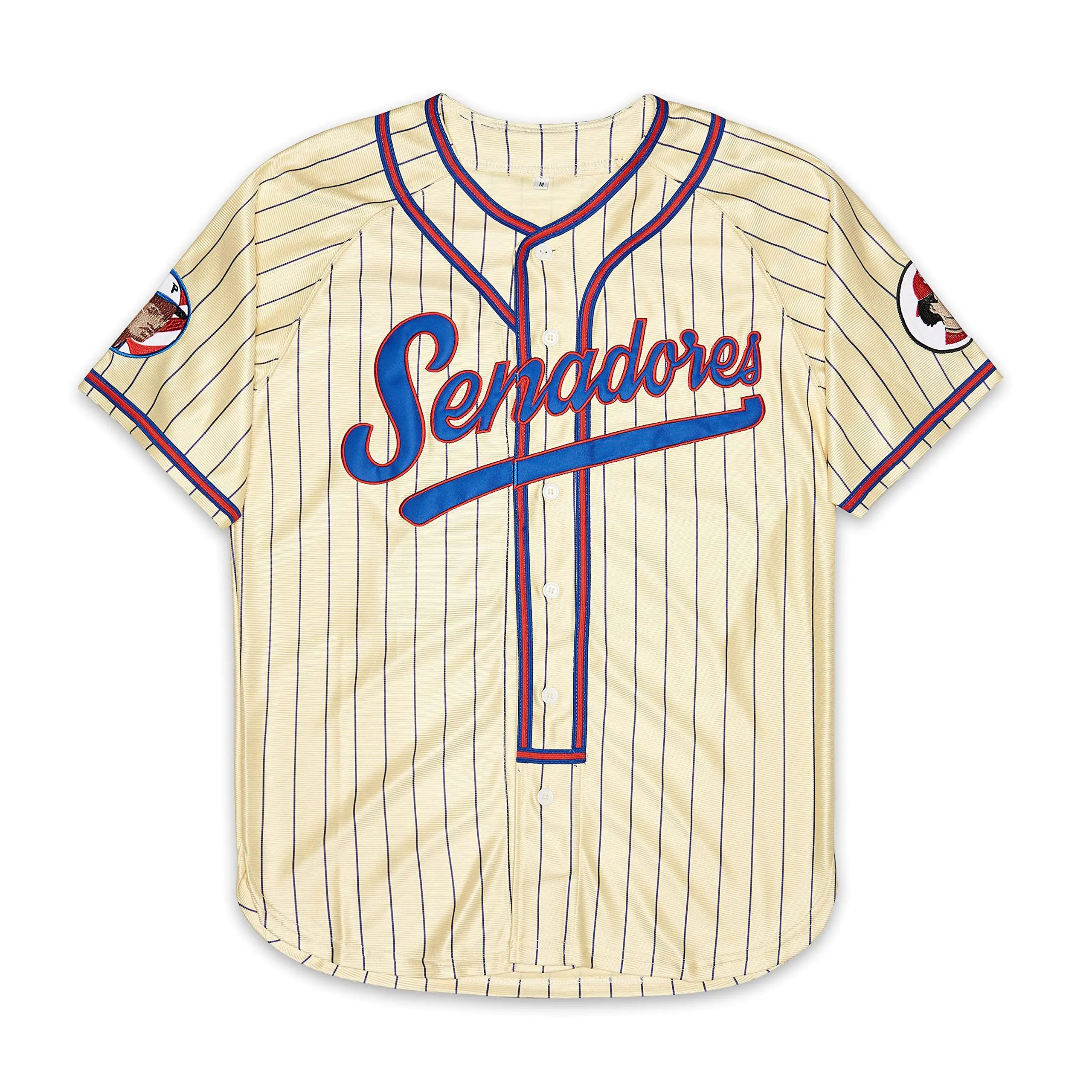 Jersey de Béisbol Caguas #21 Roberto Clemente, Puerto Rico, Azul, Talla XXL, Cosido