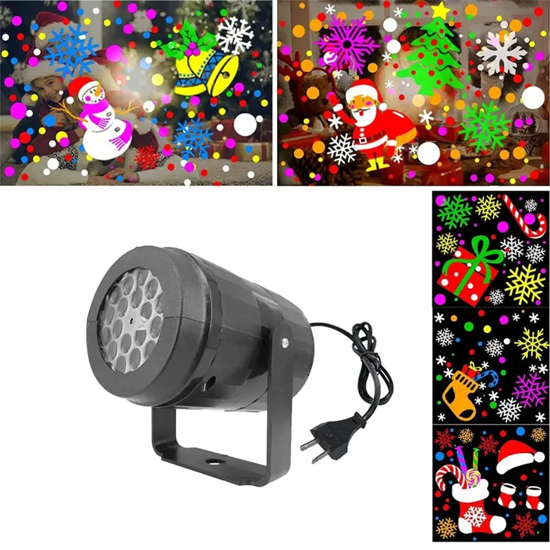 Luz Proyectora LED de Copos de Nieve