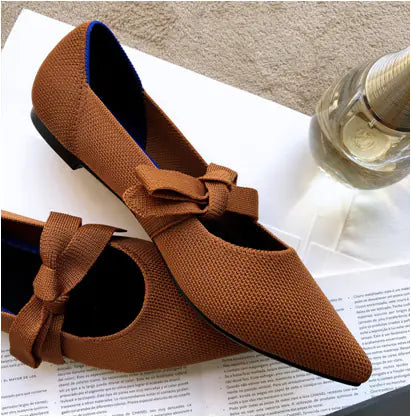 Zapatos Náuticos Casuales Planos con Lazo Estilo Mary Jane