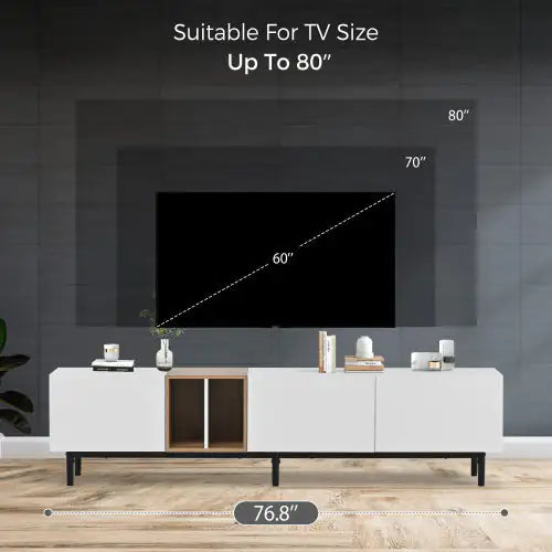 Mueble para TV Odern Apto para TV de 80 Pulgadas con 3 Puertas