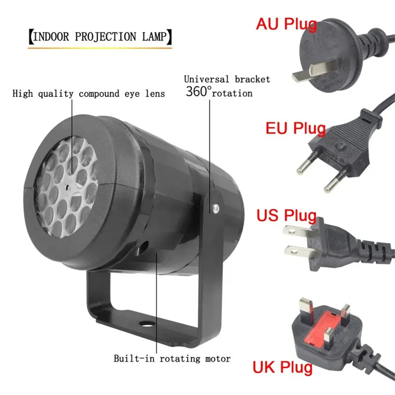 Luz Proyectora LED de Copos de Nieve