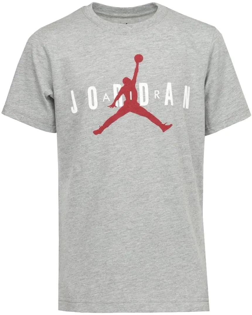 Nike Air Jordan Big Boys (8-20) Short-Sleeve Jumpman T-Shirt Jordan (Grey/White/Red Jumpman Medium)