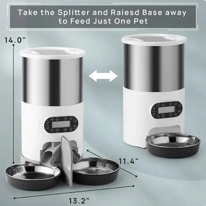 Dispensador Automático de Comida Chique para Mascotas